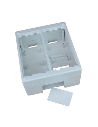 Caja de superficie blanca 2 módulos